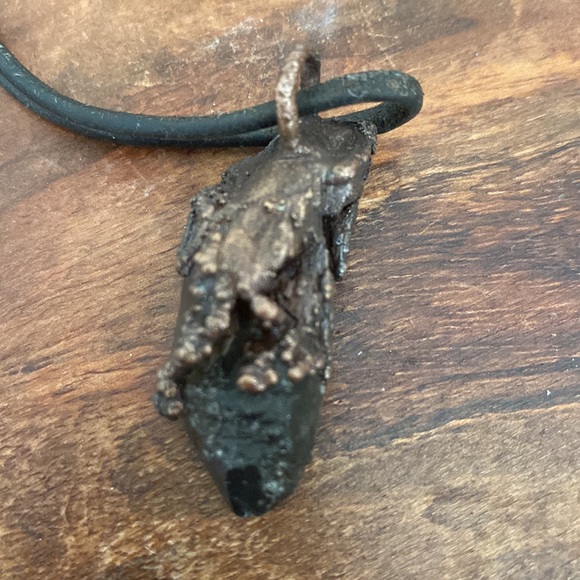 🖤DARK SMOKY🖤electroformed beauty! 1.5” long. Almost black smoky. GORGEOUS 🖤🔥 - Picture 12 of 16